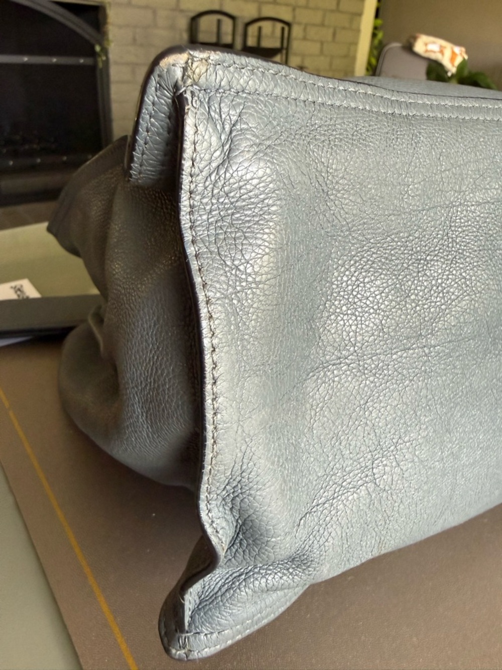 PRADA Glace Calf Leather Etiquette Tote Bag - Picture 6 of 11
